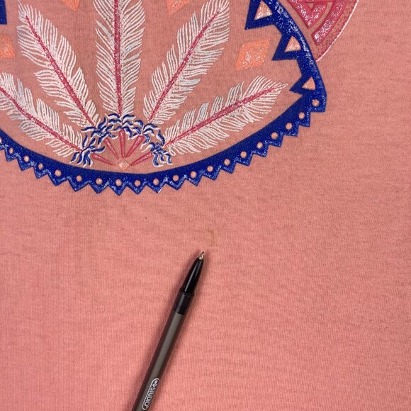 Vintage 90s Aztec Southwestern Single Stitch Oneita T Shirt Men's XL Fit Medium - Picture 3 of 10